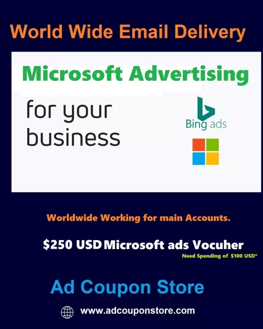 $250 USD Microsoft Ads Coupon (Need 100 USD Spending)