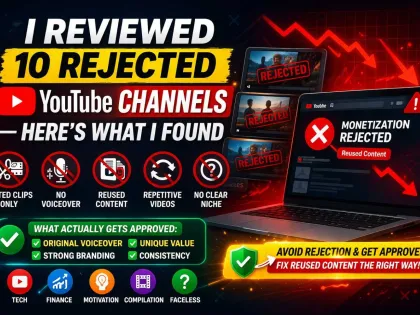 I Reviewed 10 Rejected YouTube Channels — Here’s What I Found (2026 Case Study)