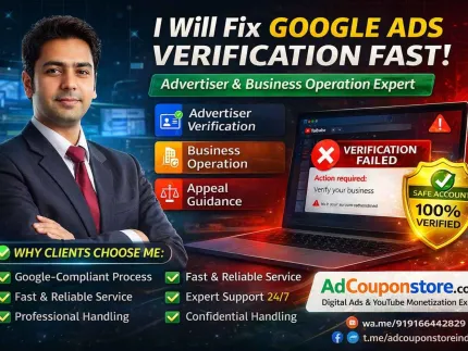 I Will Fix Google Ads Verification Fast | Advertiser & Business Operation Expert (2026 Guide)