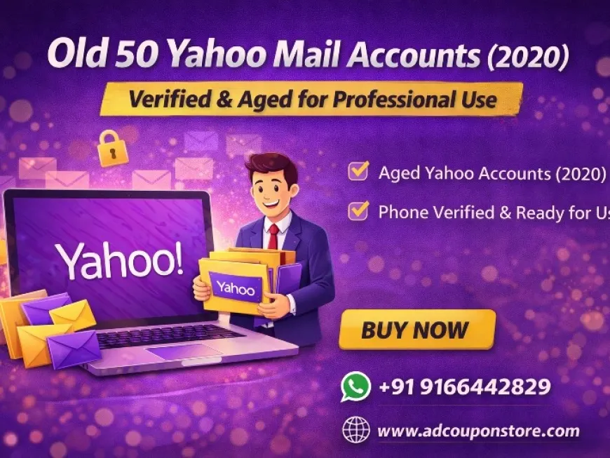 Buy Old 50 Yahoo Mail Accounts (2020) – Verified & Aged for Business, Marketing & Bulk Use