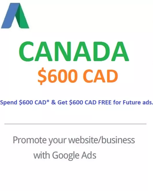 $600 CAD Google Ads coupon Canada