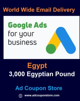 6500 EGP google ads coupon Egypt -For New Accounts