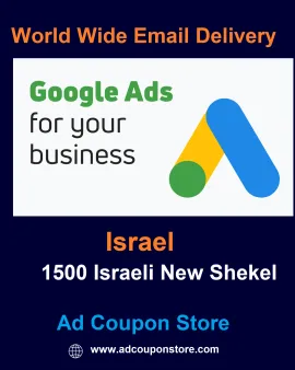 1500 NIS google ads coupon Israel -For New Accounts