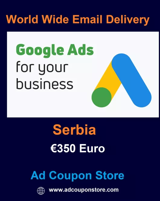 Buy €350 Euro Google Ads coupon Serbia