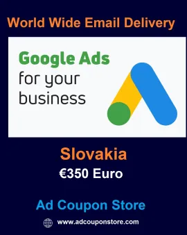 €350 Euro Google Ads coupon Slovakia- For New Account Only