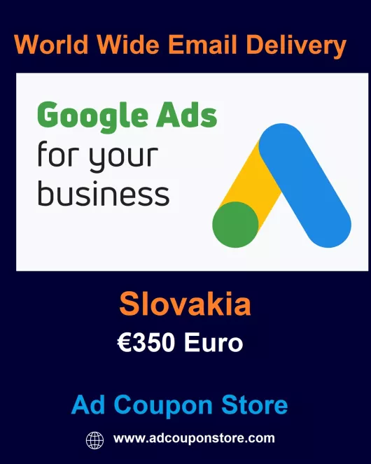 Buy €350 Euro Google Ads coupon Slovakia