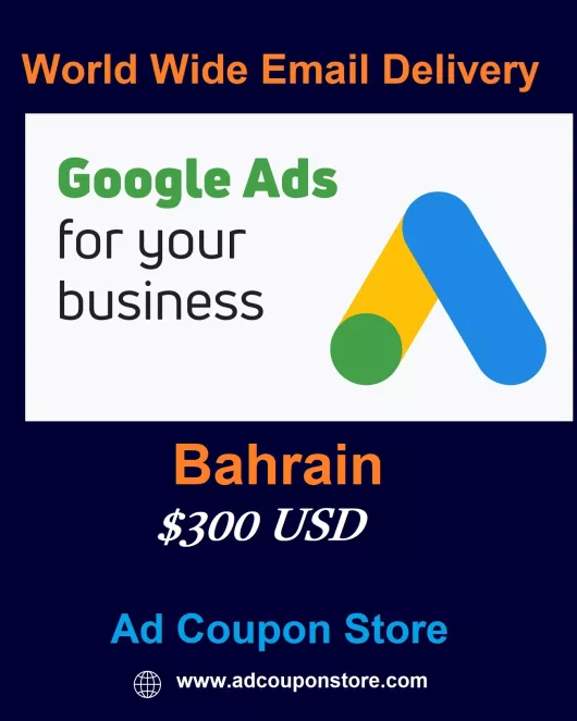 $300 USD google ads coupon Bahrain