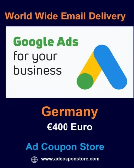 €400 Euro Google Ads coupon Germany- For New Account Only