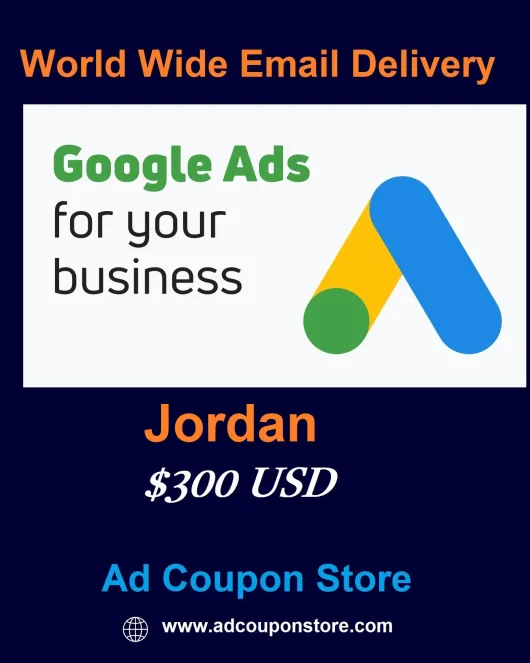 $300 USD google ads coupon Jordan