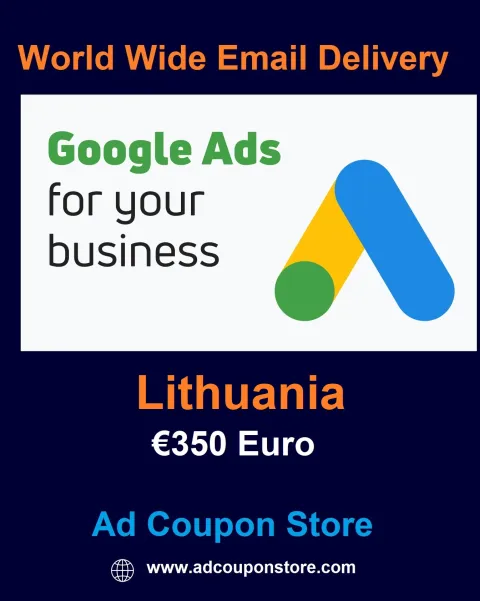 €350 Euro Google Ads coupon Lithuania- For New Account Only