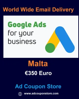 €350 Euro Google Ads coupon Malta- For New Account Only