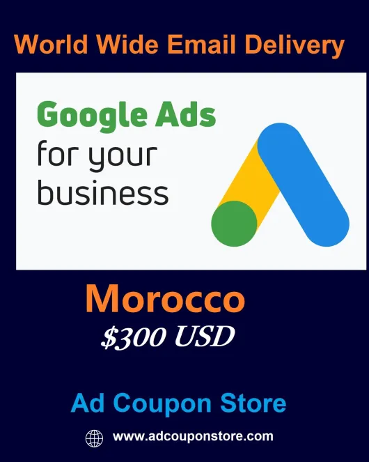 $300 USD google ads coupon Morocco