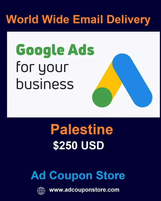$250 USD google ads coupon Palestine