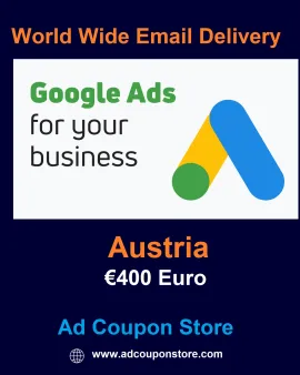 400 Euro Google Ads coupon for Austria -For New Accounts