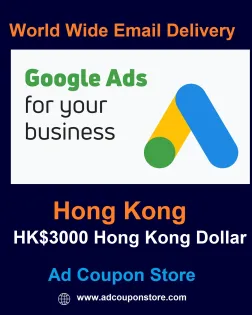 HK$3000 Google Ads coupon Hong Kong -For New Accounts