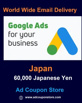 60000 JPN Google Ads Coupon Japan -For New Accounts