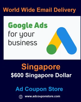 $600 SGD Google Ads coupon Singapore -For New Accounts