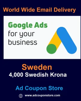 4000 SEK Google Ads coupon Sweden -For New Accounts
