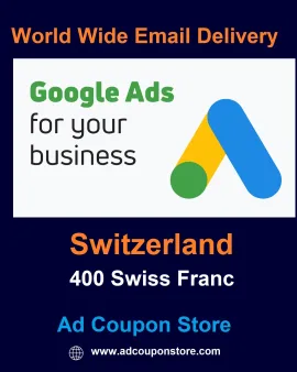 400 Swiss Franc Google Ads coupon Switzerland -For New Accounts