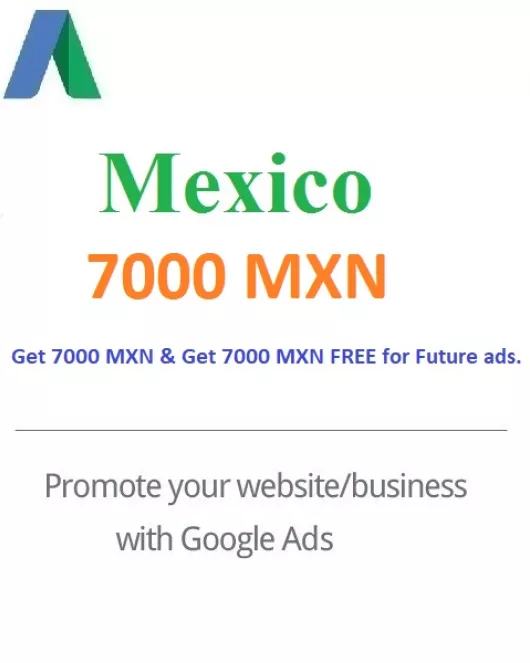 7000 MXN Google Ads coupon Mexico