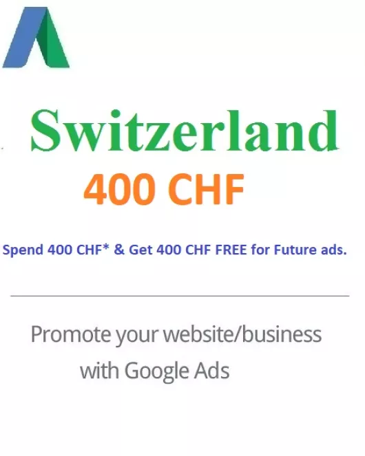 400 Swiss Franc Google Ads coupon Switzerland