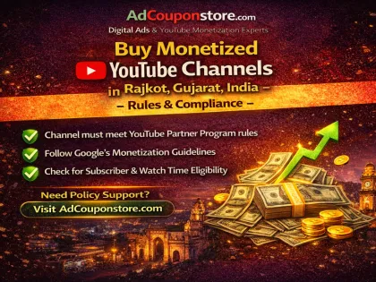 Buy Monetized YouTube Channel in Rajkot, Gujarat, India – Best Practices & Compliance