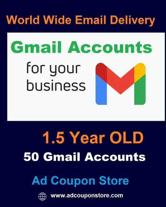 Buy 18 month Old 50 Gmail Accounts