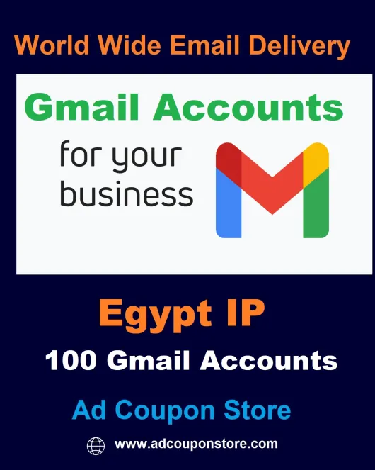 Buy 100 Egypt IP New Gmail Accounts