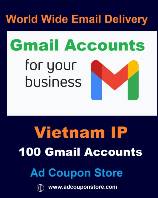 Buy 100 Vietnam IP New Gmail Accounts