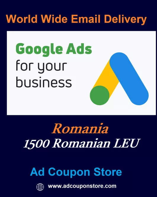 1500 Romanian LEU Google Ads coupon Romania