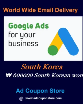 ₩ 600000 google ads coupon South Korea- For New Account Only