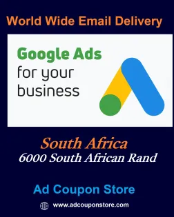 R6000 google ads coupon South Africa -For New Accounts