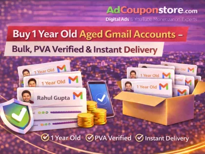 Buy 1 Year Old Aged Gmail Accounts – Bulk, PVA Verified & Instant Delivery