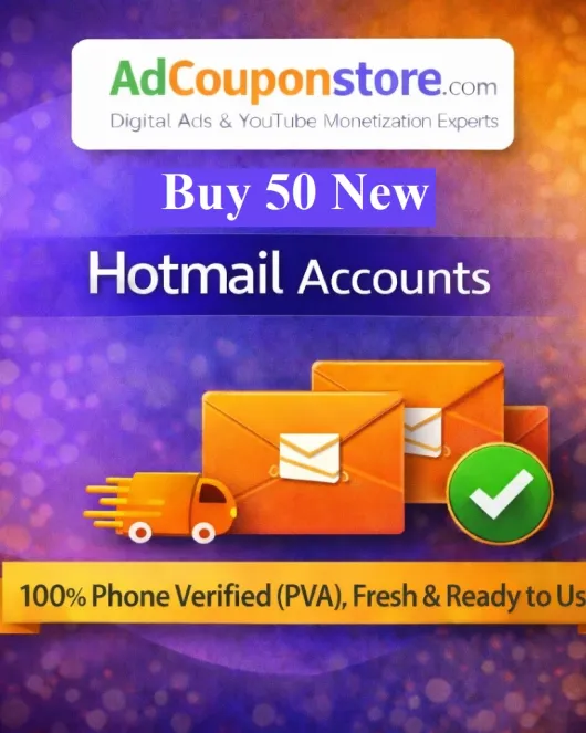 Buy 50 New Hotmail Accounts – 100% Phone Verified (PVA), Fresh & Ready to Use