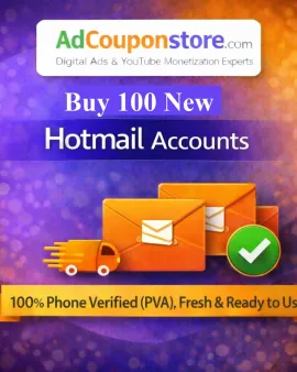 Buy 100 New Hotmail Accounts – 100% Phone Verified (PVA), Fresh &amp; Ready to Use
