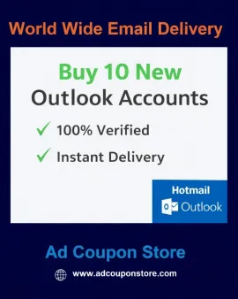Buy 10 New Outlook Accounts – 100% Verified &amp; Instant Delivery