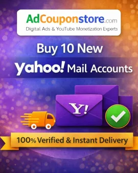 Buy 10 New Yahoo Mail Accounts – 100% Verified &amp; Instant Delivery