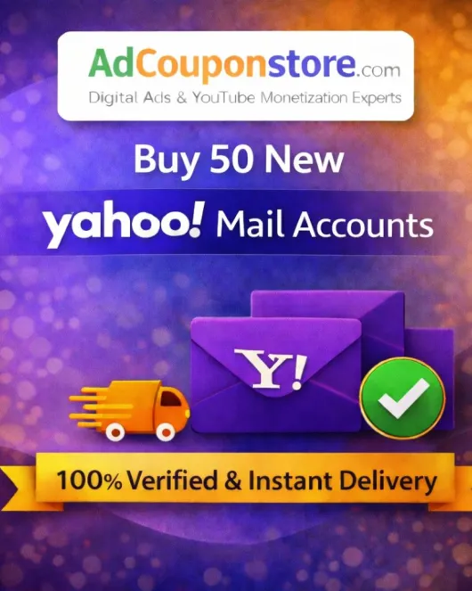 Buy 50 New Yahoo Mail Accounts – 100% Verified & Instant Delivery