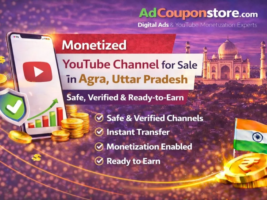 Monetized YouTube Channel for Sale in Agra, Uttar Pradesh – Safe, Verified & Ready-to-Earn