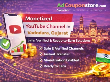 Buy Monetized YouTube Channel in Vadodara, Gujarat – Safe, Verified & Ready-to-Earn Solution