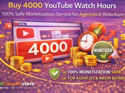 Buy 4000 YouTube Watch Hours – 100% Safe Monetization Service for Agencies & Media Buyers