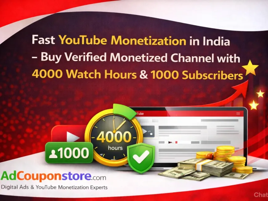 Fast YouTube Monetization in India – Buy Verified Monetized Channel with 4000 Watch Hours & 1000 Subscribers