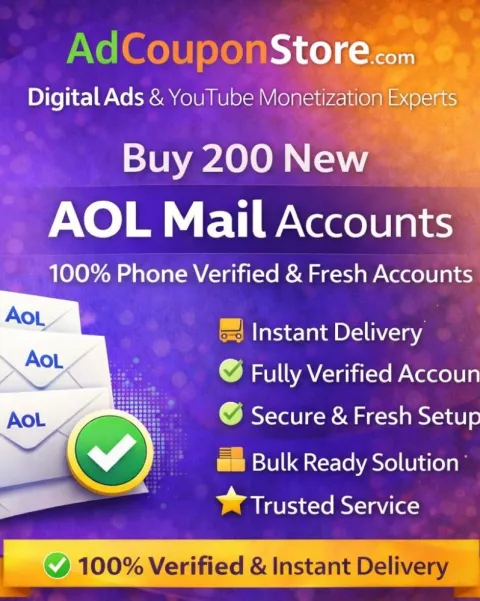 Buy 200 New AOL Mail Accounts – 100% Phone Verified &amp; Fresh