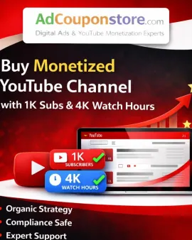 Buy Monetized YouTube Channel with 1K Subs and 4K Watch Hours