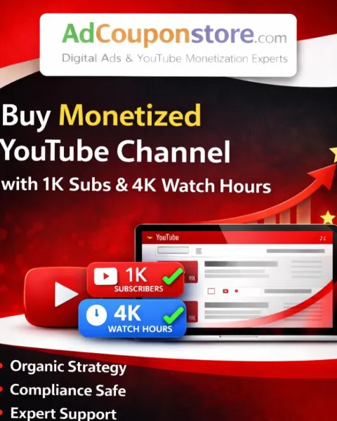 Buy Monetized YouTube Channel with 1K Subs and 4K Watch Hours