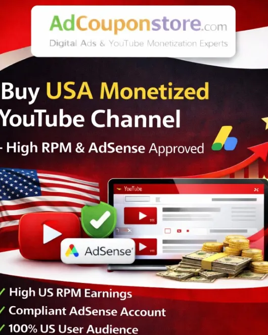 Buy USA Monetized YouTube Channel – High RPM & AdSense Approved